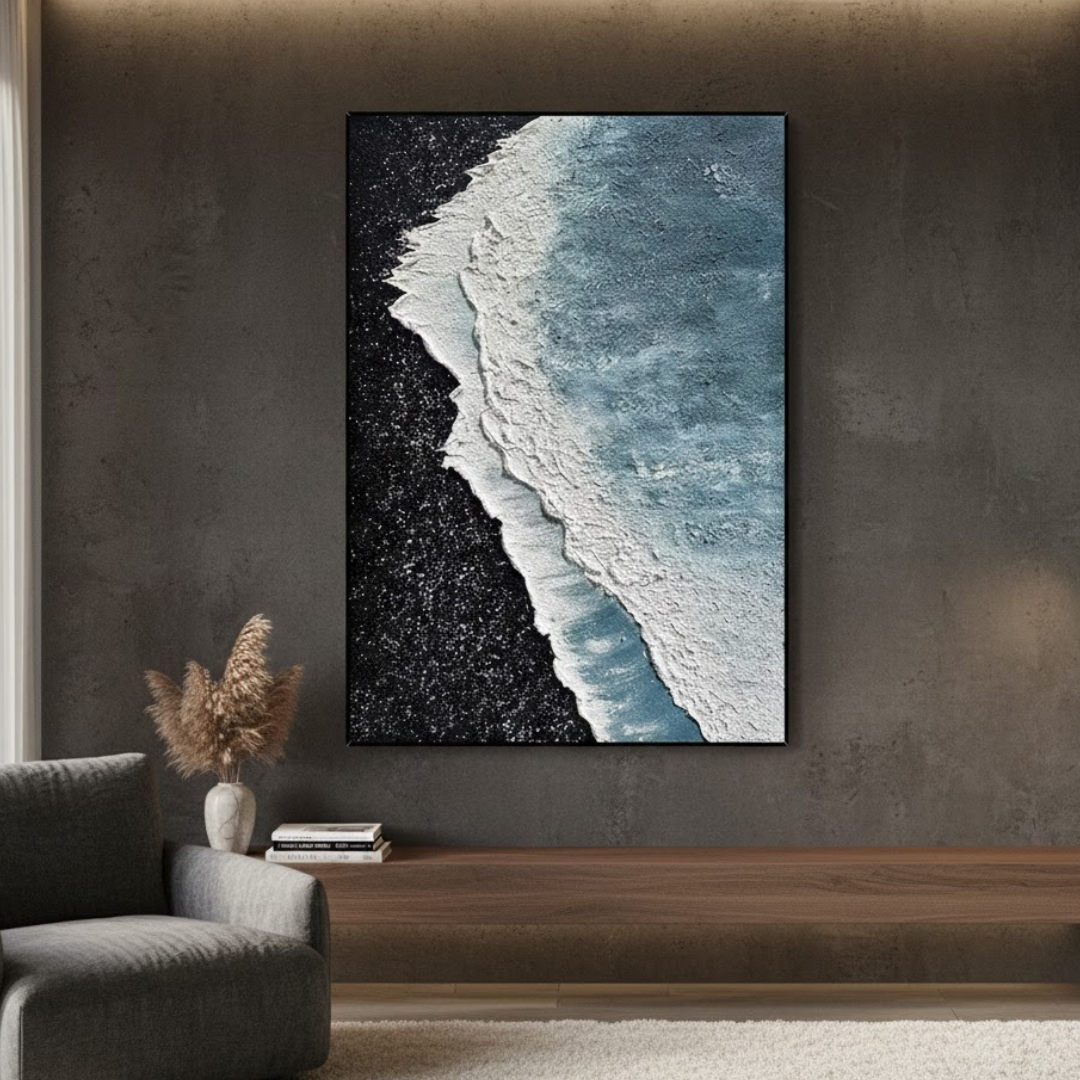 Urban Contrast | Ochre & Charcoal Industrial Wall Art